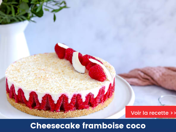 Cheesecake framboise coco